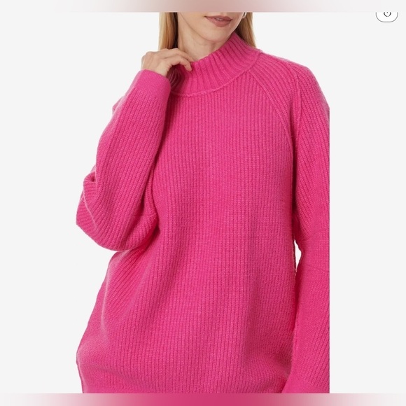 NWT Free People Small Sunbeam Sweater Hot Pink $168 Retail New Oversized - Picture 5 of 7